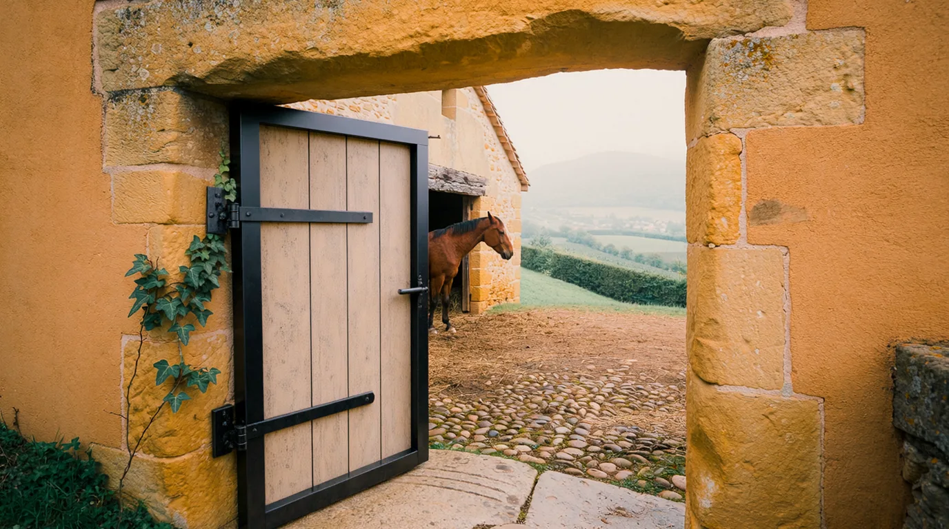 Entrée, Domaine équestre d'Iselay, centre équestre à Groslée-Saint-Benoit